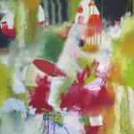 "Frühling 1" 2018 60x60cm, Gouache auf Leinwand